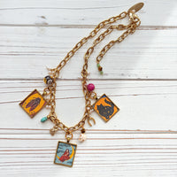 NEW Lenora Dame Lady on the Moon Charm Necklace - One-of-a-Kind