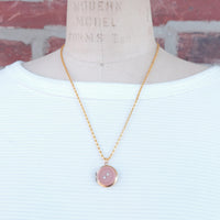 Lenora Dame One-of-a-Kind vintage button Charm locket necklace