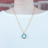 Lenora Dame One-of-a-Kind vintage button Charm locket necklace