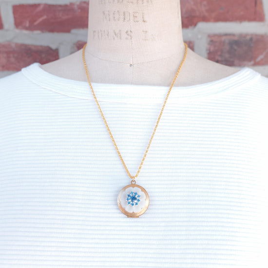 Lenora Dame White Wreath Locket