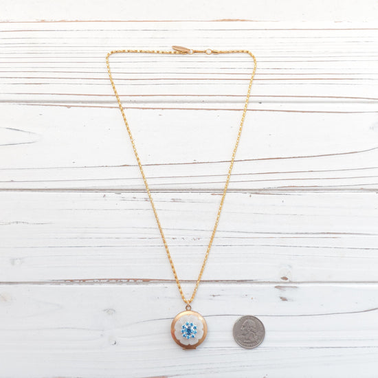 Lenora Dame White Wreath Locket