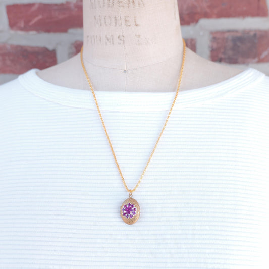 Lenora Dame Raspberry Pinky Locket