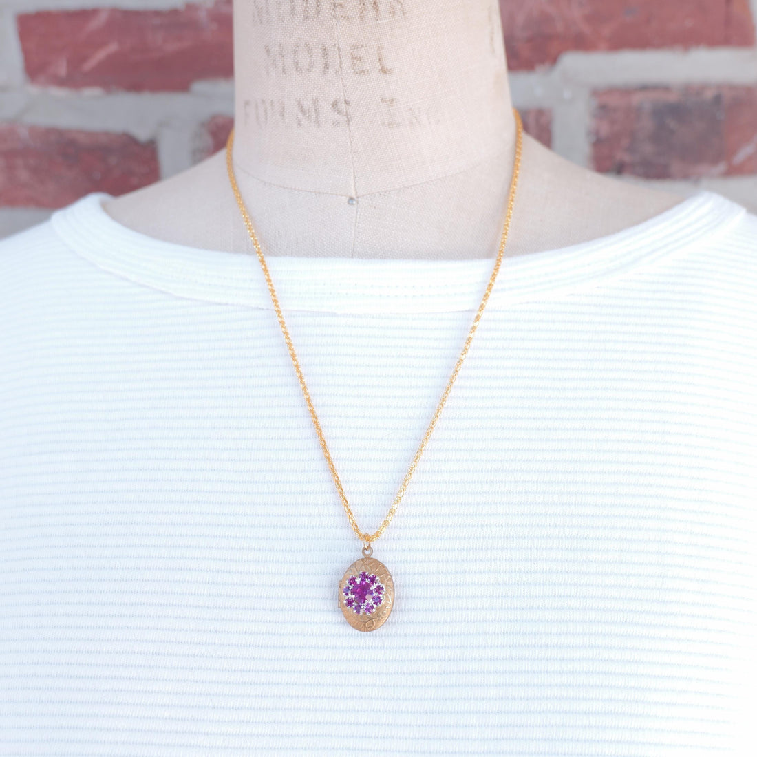 Lenora Dame Raspberry Pinky Locket