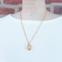 Lenora Dame One-of-a-Kind vintage button Charm locket necklace