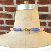 Lenora Dame Color Block Necklace in Lilac