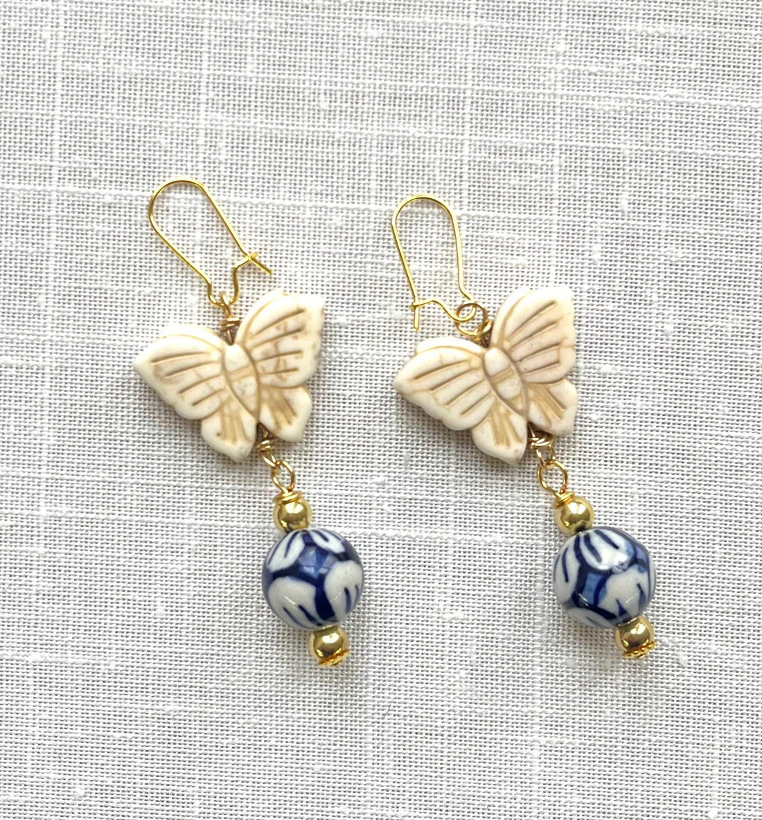 Lenora Dame Porcelain Butterfly Earrings