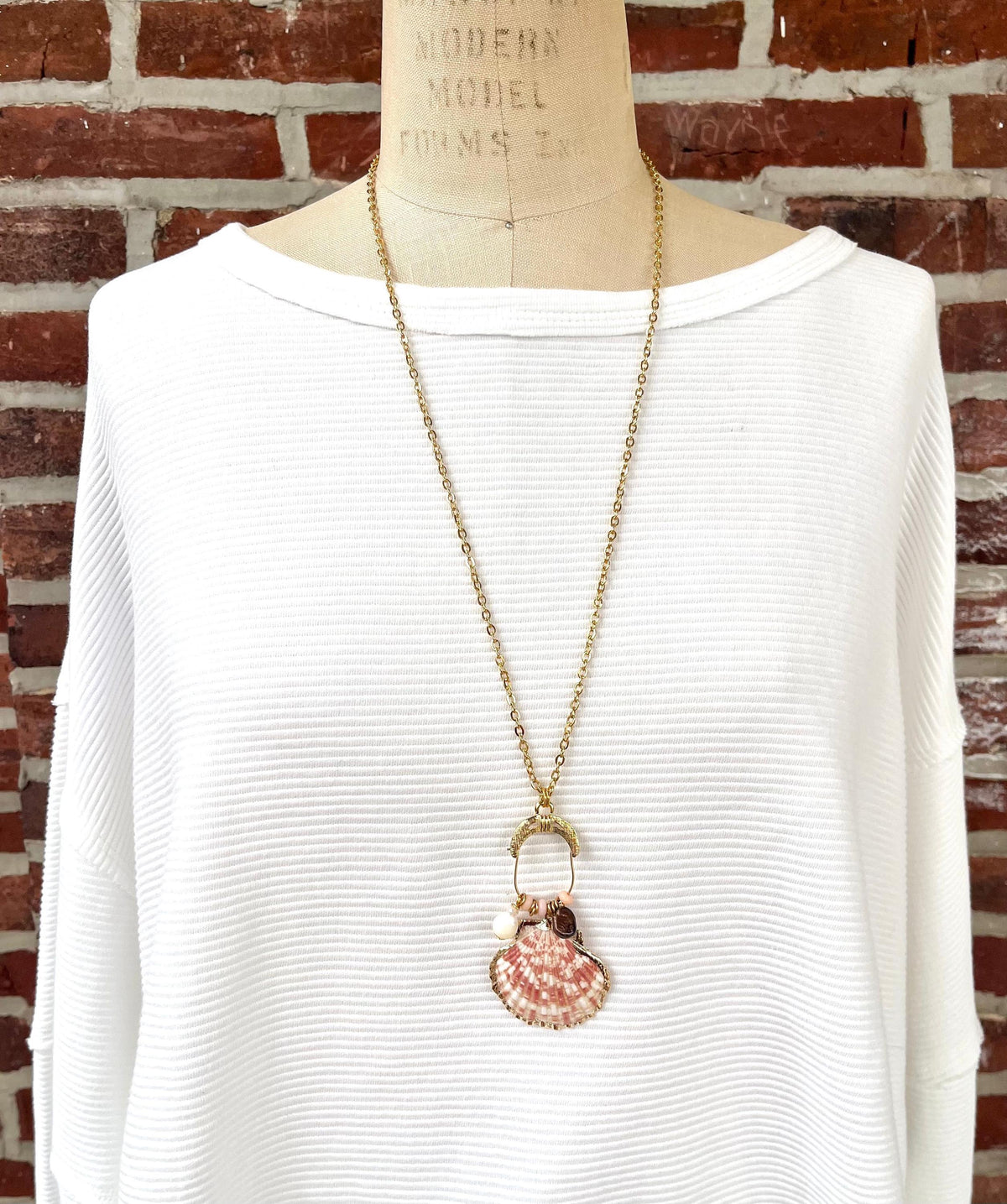 Lenora Dame One-Of-A-Kind Seashell Pendant Necklace
