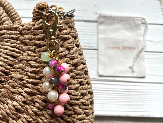 Lenora Dame Pearl and Agate Bag Charm