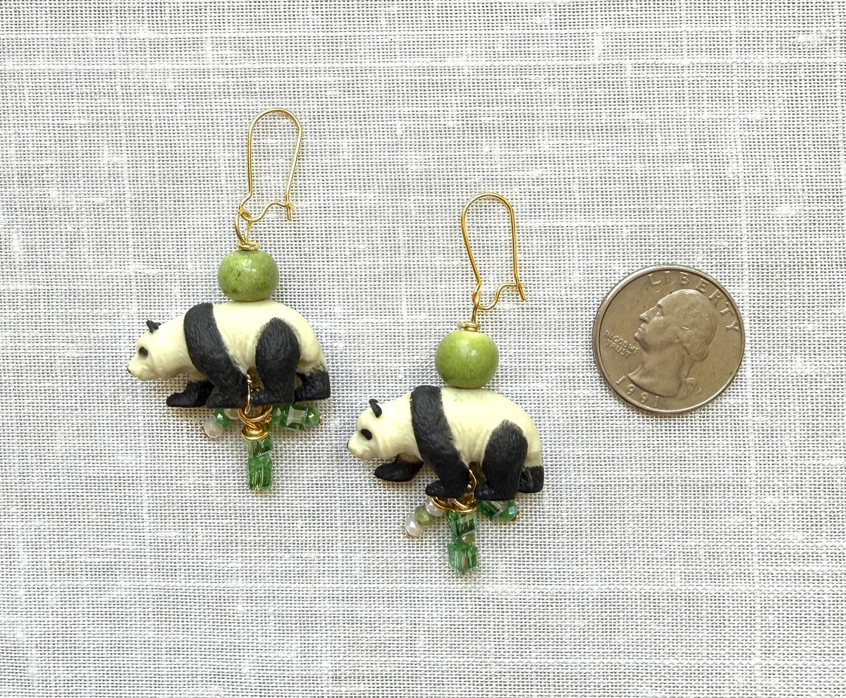 Lenora Dame Mini Panda Earrings