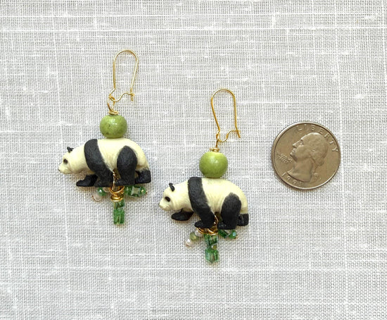Lenora Dame Mini Panda Earrings