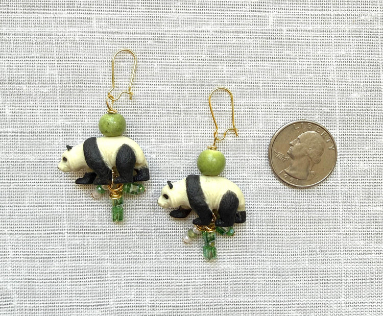 Lenora Dame Mini Panda Earrings