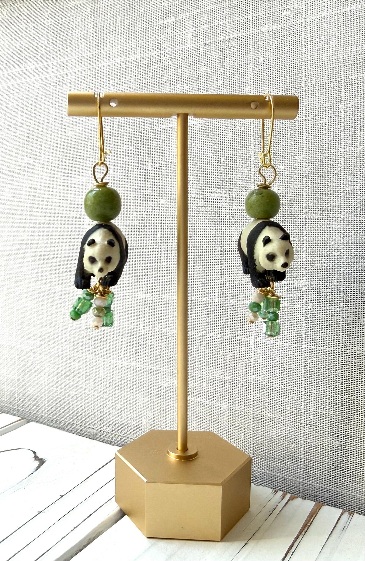 Lenora Dame Mini Panda Earrings