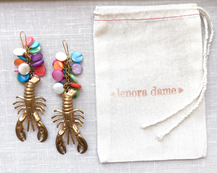 Lenora Dame Lobster Earrings