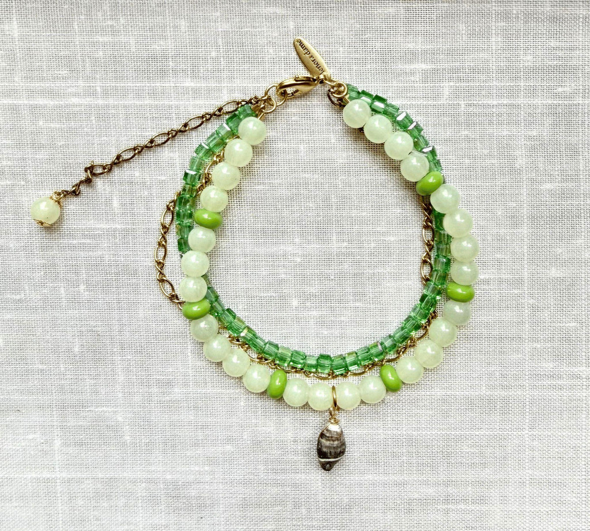 Lenora Dame Ankle Bracelet-Green