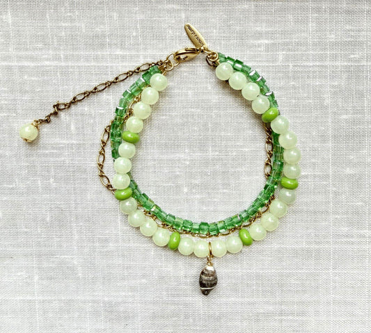 Lenora Dame Ankle Bracelet-Green