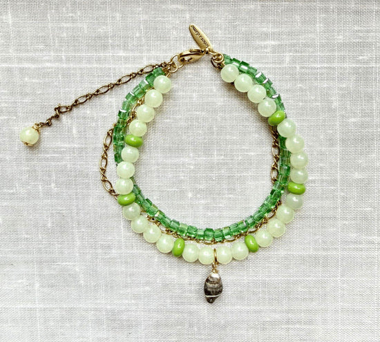 Lenora Dame Ankle Bracelet-Green
