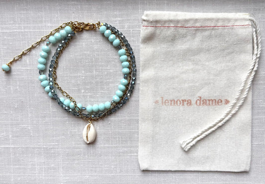 Lenora Dame Ankle Bracelet in Blue