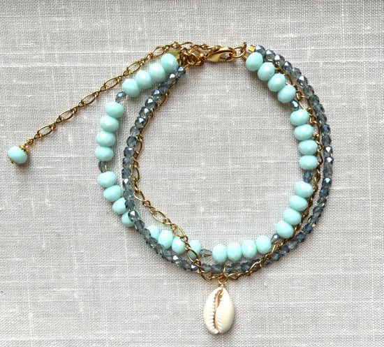 Lenora Dame Ankle Bracelet in Blue