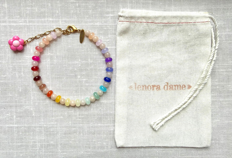 Lenora Dame Ankle Bracelet in Rainbow