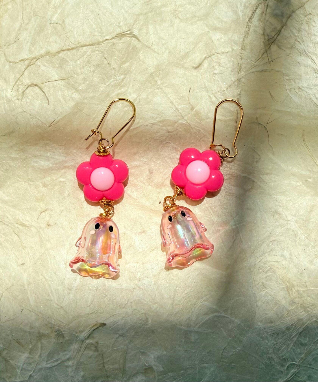 Lenora Dame Daisy Ghost Earrings- Pink