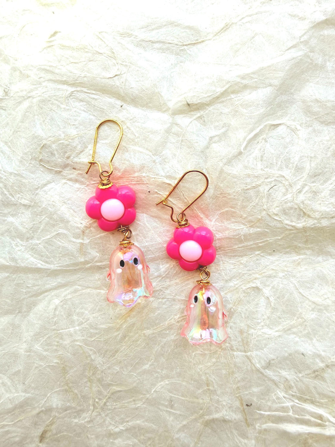 Lenora Dame Daisy Ghost Earrings- Pink