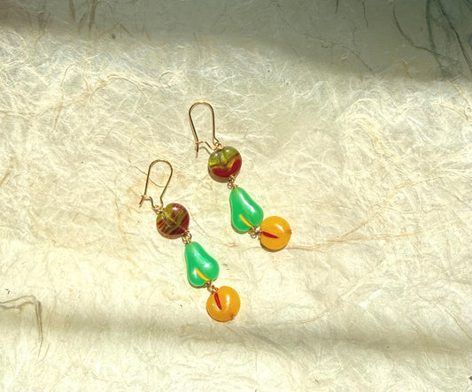 Lenora Dame Glass Fruit Earrings