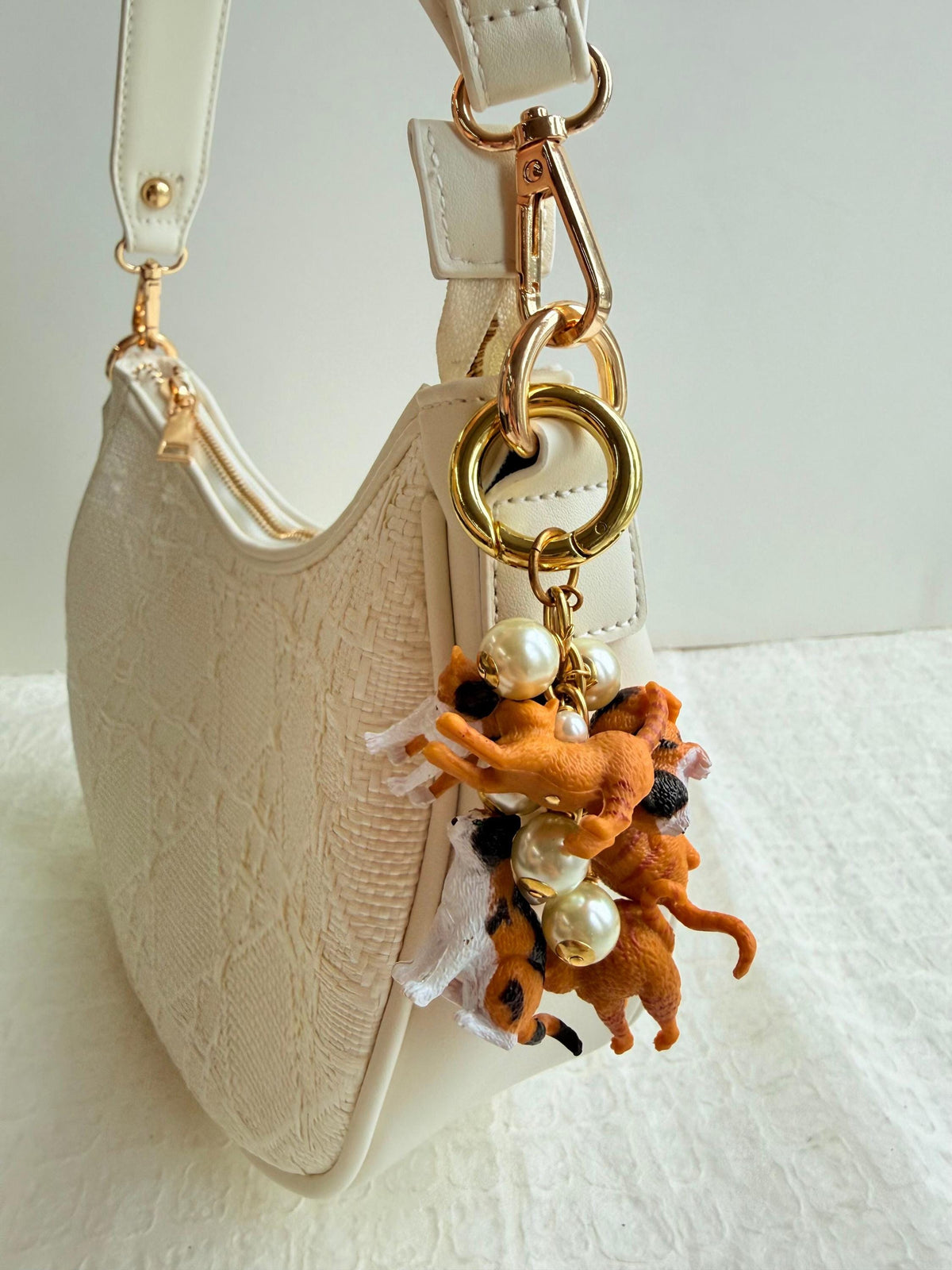 Lenora Dame Orange Cat Purse Charm