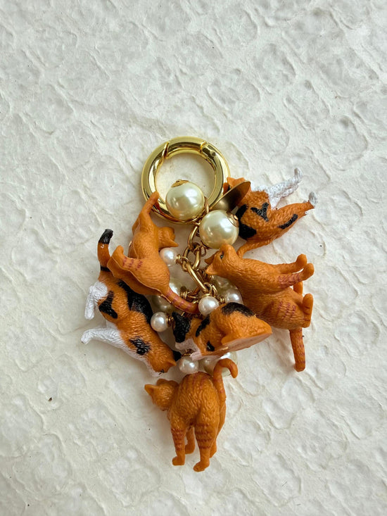 Lenora Dame Orange Cat Purse Charm