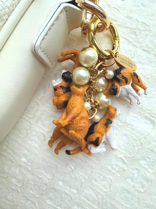 Lenora Dame Orange Cat Purse Charm