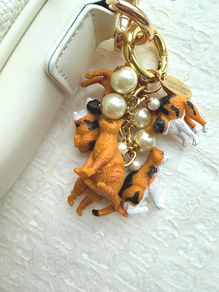 Lenora Dame Orange Cat Purse Charm