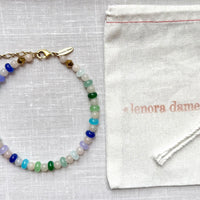 Lenora Dame Ankle Bracelet in Green and Blue