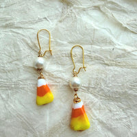 Lenora Dame Candy Corn Pearl Earrings