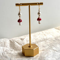 Lenora Dame Mini Mushroom Pearl Earrings