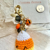 Lenora Dame Crochet Candy Corn Bag Charm