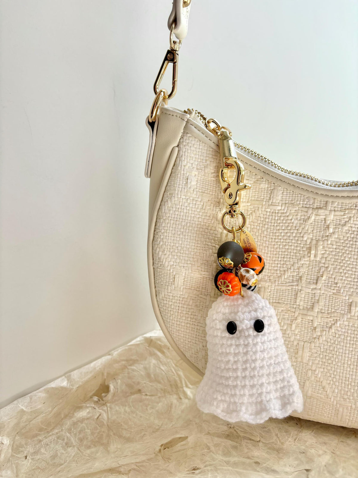 Lenora Dame Crochet Ghost Bag Charm