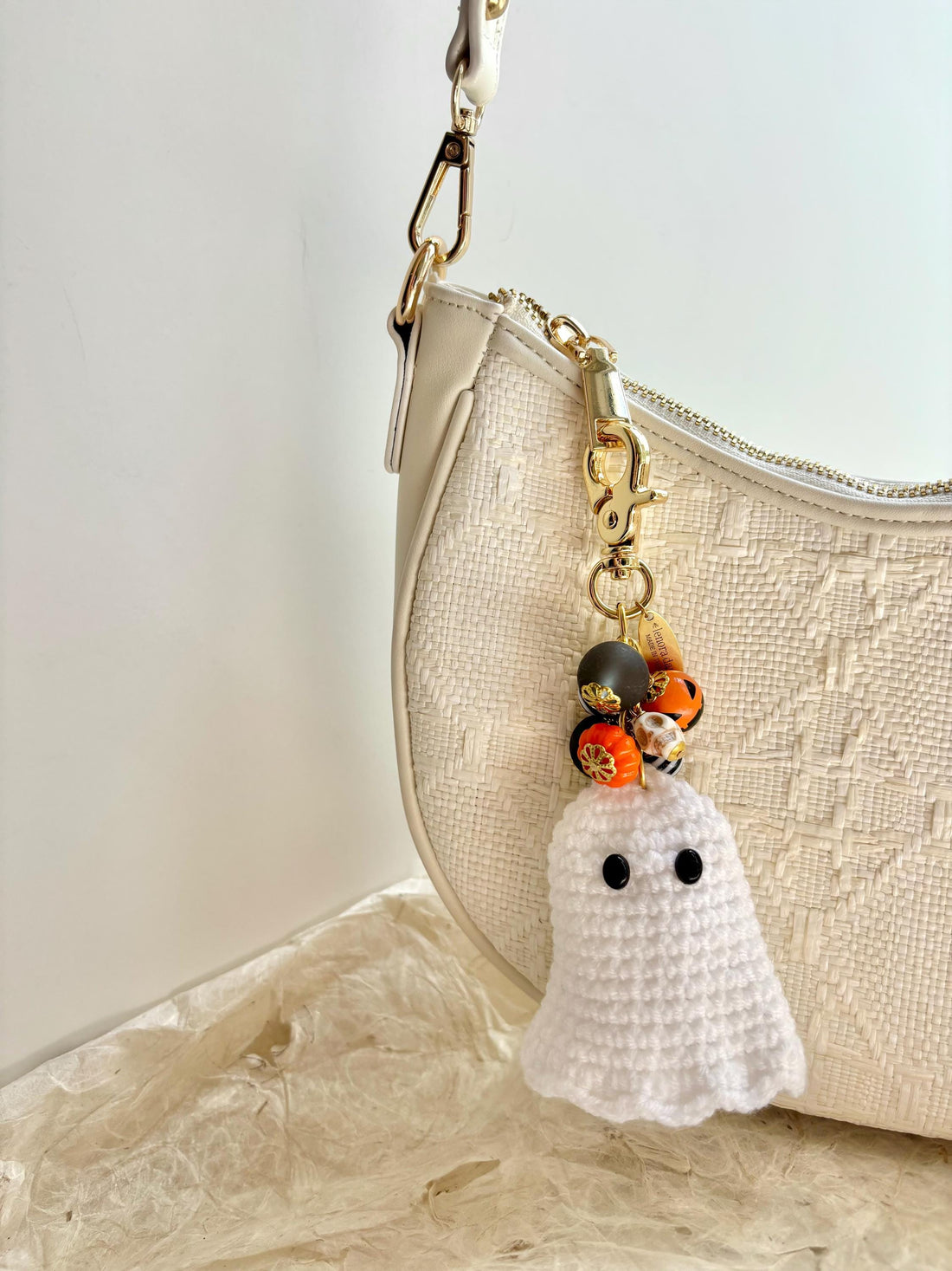 Lenora Dame Crochet Ghost Bag Charm