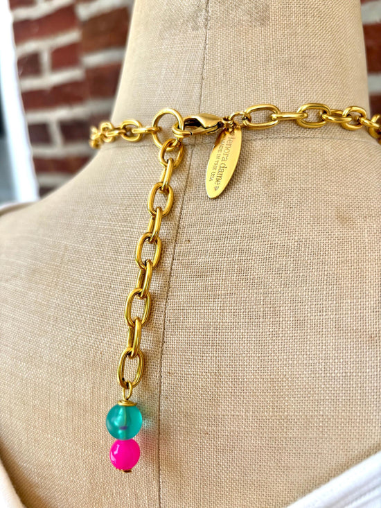 Lenora Dame Wooden Safari Animal Charm Necklace