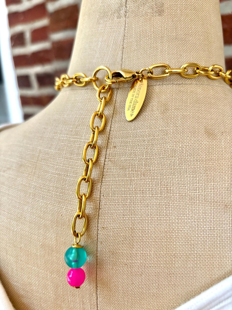 Lenora Dame Wooden Safari Animal Charm Necklace