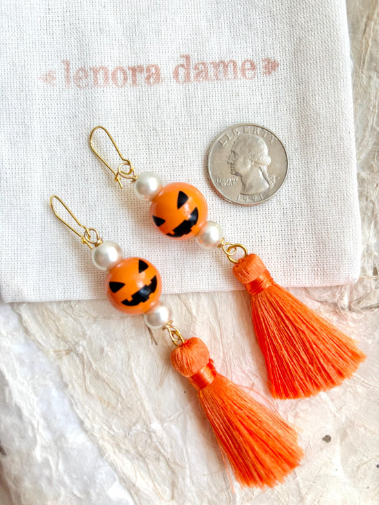 Lenora Dame Jack O' Lantern Earrings