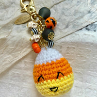 Lenora Dame Crochet Candy Corn Bag Charm