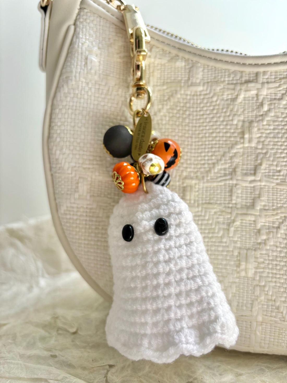Lenora Dame Crochet Ghost Bag Charm