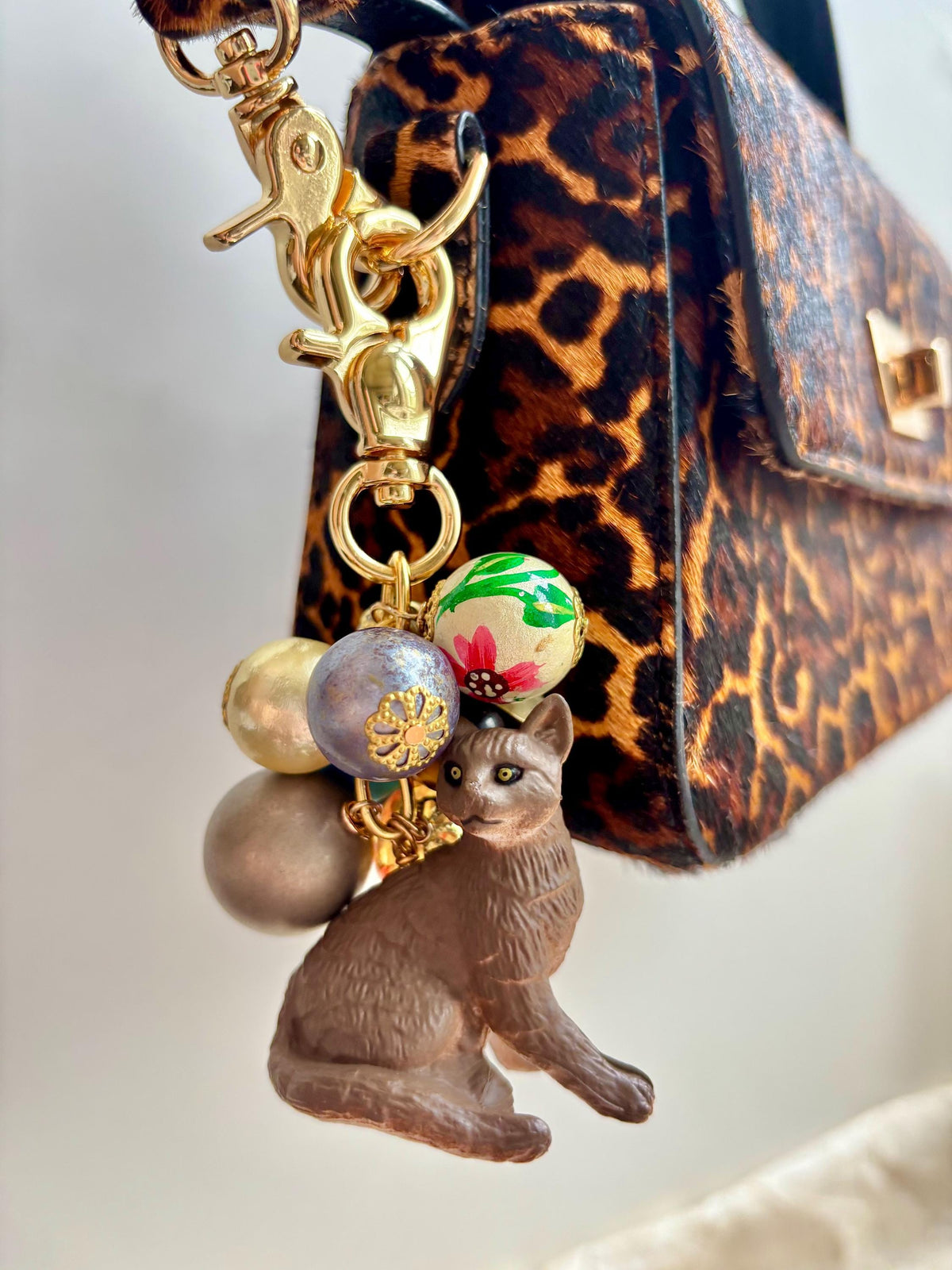 One-Of-A-Kind! Lenora Dame Tabby Cat Bag Charm