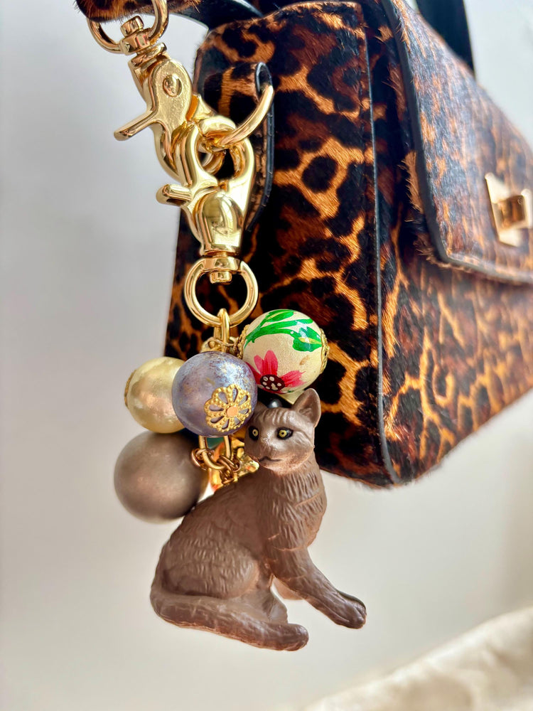 One-Of-A-Kind! Lenora Dame Tabby Cat Bag Charm