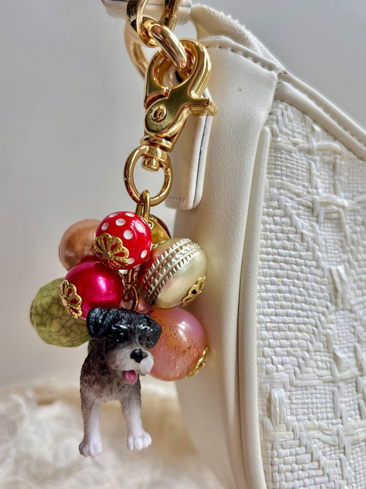 One-Of-A-Kind! Lenora Dame Mini Schnauzer Bag Charm
