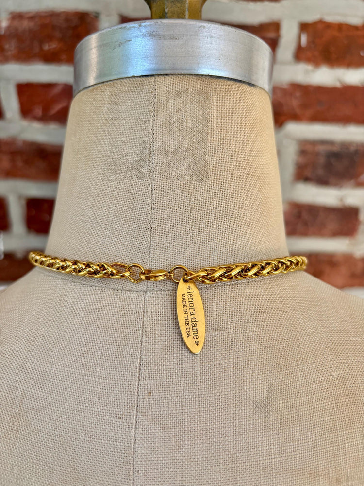 Lenora Dame Vintage Poinsetta Charm Necklace #2- One-of-a-Kind!