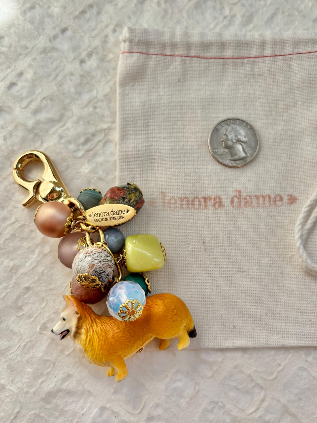 NEW! Lenora Dame Pembroke Welsh Corgi Purse Charm