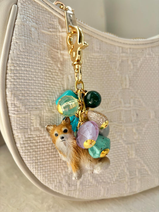 One-Of-A-Kind! Long Haired Chihuahua Bag Charm