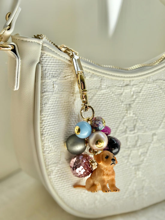 One-Of-A-Kind! Golden Retriever Puppy Bag Charm