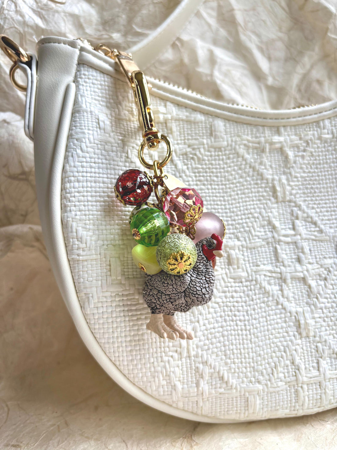NEW! Lenora Dame Barred Rock Chicken Bag Charm