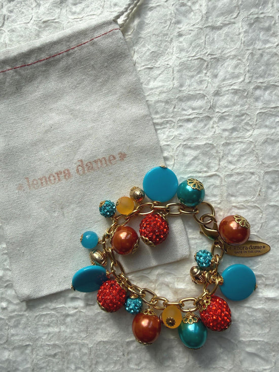 Lenora Dame Miami Football Charm Bracelet
